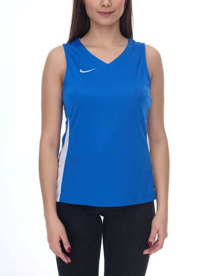 NIKE Team Basketball Damen Tank-Top mit DryFit Sport-Shirt Trainings-Shirt NT0211-463 Blau/Weiß