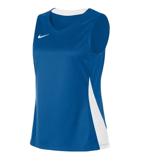 NIKE Team Basketball Women's Tank Top with DryFit Sports Shirt Training Shirt NT0211-463 Blue/White