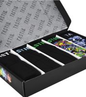 Pack of 5 TASTIQ men's boxer shorts in a gift box with space print cotton underpants Tas/1/BCX5/SPAC black/colorful