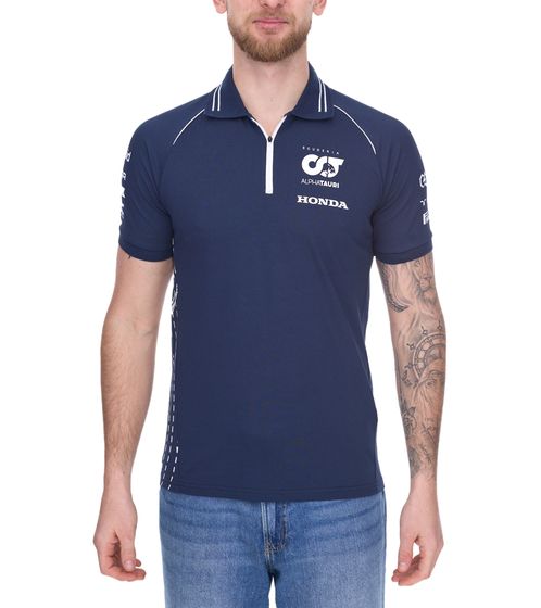 ALPHATAURI Formula 1 F1 Chemise en coton pour homme Polo Chemise de loisirs SAT23024 Bleu foncé