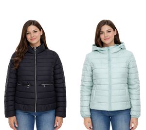 ONLY Damen Stepp-Jacke Übergangs-Jacke mit Stehkragen oder Kapuze Basic-Jacke Schwarz oder Hellblau