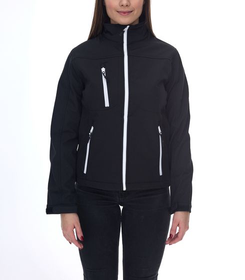 SANTINO Damen wasserabweisende Softshell-Jacke Outdoor-Jacke Alltags-Jacke 1018505 Schwarz