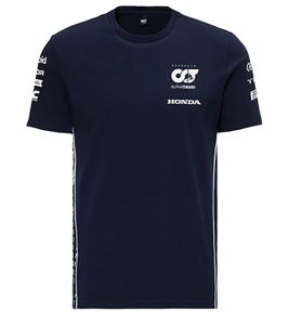 ALPHATAURI Formula 1 F1 men's cotton shirt, round neck, leisure shirt SAT23026 dark blue