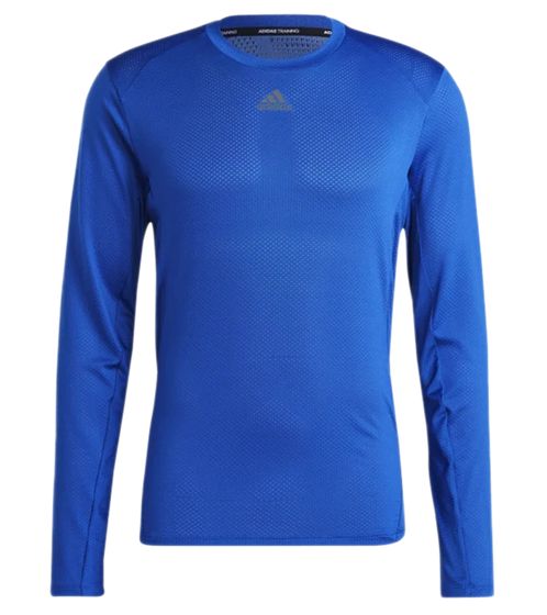 Chemise à manches longues adidas pour hommes avec technologie AEROREADY haut de sport chemise de fitness HM6071 bleu