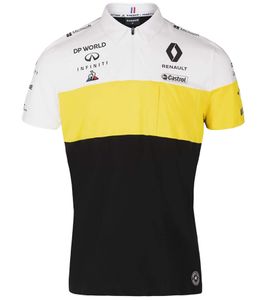 Le Coq Sportif Fomel 1 F1 Renault Polo Hombre Manga Corta Camisa Algodón 2010954 Negro/Blanco/Amarillo