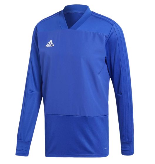 Felpa da uomo adidas Condivo 18 con maglia sportiva da calcio Climalite CG0381 blu