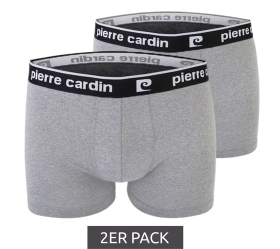 2er Pack Pierre Cardin Herren Baumwoll-Boxershorts Unterwäsche R808 6500 Grau