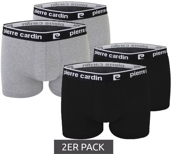 Pack de 2 calzoncillos tipo bóxer de algodón para hombre Pierre Cardin R808 negro o gris