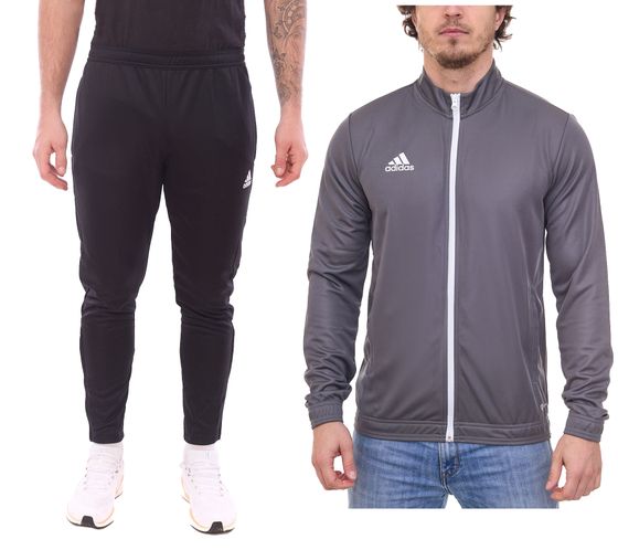 Survêtement de jogging adidas Entrada 22 pour homme, tenue de présentation durable avec AEROREADY H57523/HC0333 noir/gris