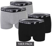 10erPackPierreCardinHerrenBaumwoll-BoxershortsUnterwäscheR808SchwarzoderGrau