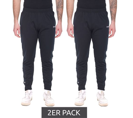 2er Sparpack JAKO Attak 2.0 Herren Jogging-Hose mit Interlock-Gewebe Fitness-Hose Sport-Hose 9272-08 Schwarz