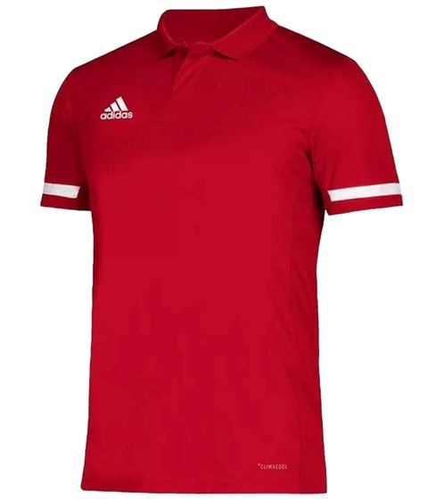 adidas Team 19 Herren Polo-Shirt Kurzarm-Shirt mit Climacool-Technologie Alltags-Shirt DX8266 Rot