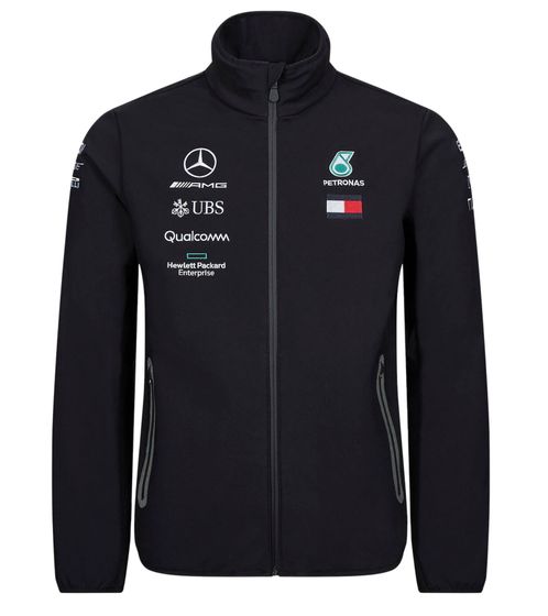 Giacca a vento da uomo Mercedes-Benz AMG Petronas F1 giacca softshell idrorepellente 141191033 100 nero