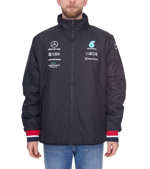 Mercedes-Benz AMG Petronas F1 Chaqueta de exterior para hombre Chaqueta de uso diario resistente al viento 701219240 001 negro