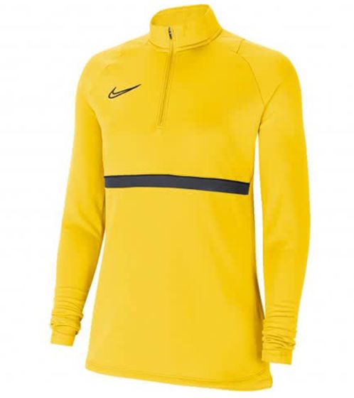 Giacca da allenamento da donna NIKE Academy 21 Dry Drill a maniche lunghe con mezza zip e vestibilità asciutta CV2653-719 Giallo