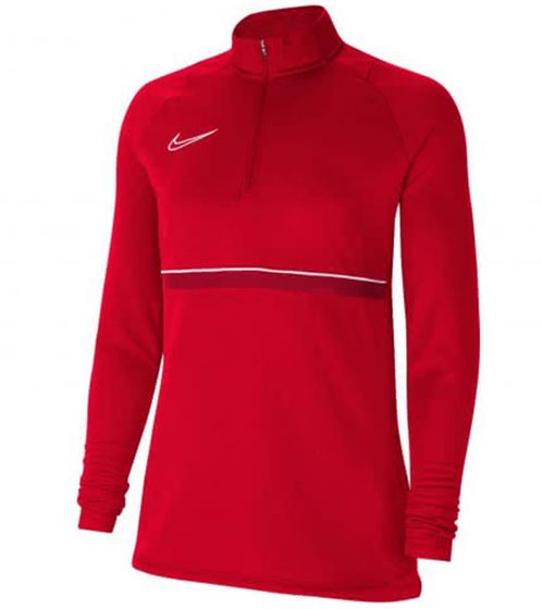 Giacca da allenamento da donna NIKE Academy 21 Dry Drill Longsleeve con mezza zip giacca sportiva con vestibilità asciutta CV2653-657 rosso