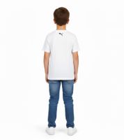 Pack de 2 camisetas deportivas infantiles PUMA Base para niño y niña camiseta de algodón sostenible con logo 678577 gris, azul oscuro o 678260 blanco, negro