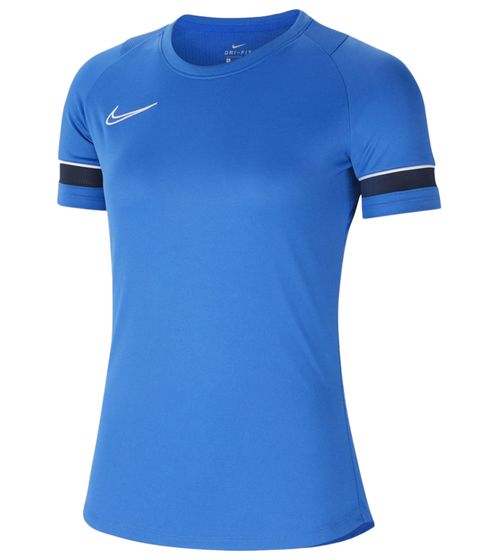 Maglia da allenamento da donna NIKE Academy 21 con tecnologia Dri-FIT maglia sportiva a maniche corte CV2627-463 blu