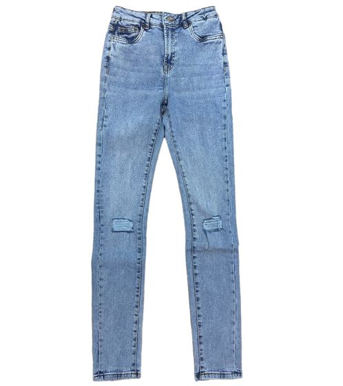 Pantalón vaquero de mujer Denim Project con estilo vaquero de 5 bolsillos, pantalón pitillo para uso diario JIBDPW077 W015 azul claro