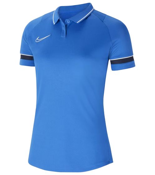 Polo da donna NIKE Academy 21 con tecnologia Dri-FIT polo con inserti in mesh CV2673-463 blu