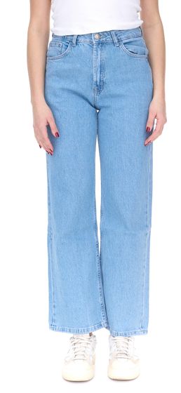 Denim Project Copenhagen Pantalon Palazzo pour Femme Pantalon en Jean Pantalon de Tous Les Jours Pantalon évasé DPW6005 W081 Bleu Clair