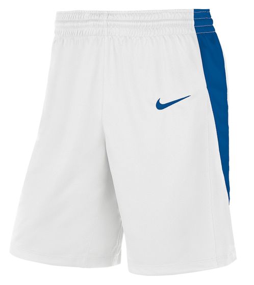 NIKE Team Men's Basketball Shorts with Dri-FIT Technology Training Pants with Mesh Insert NT0201-102 White/Blue