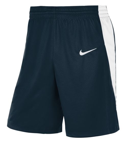 NIKE Team Men's Basketball Shorts with Dri-FIT Technology Training Pants with Mesh Insert NT0201-451 Navy/White