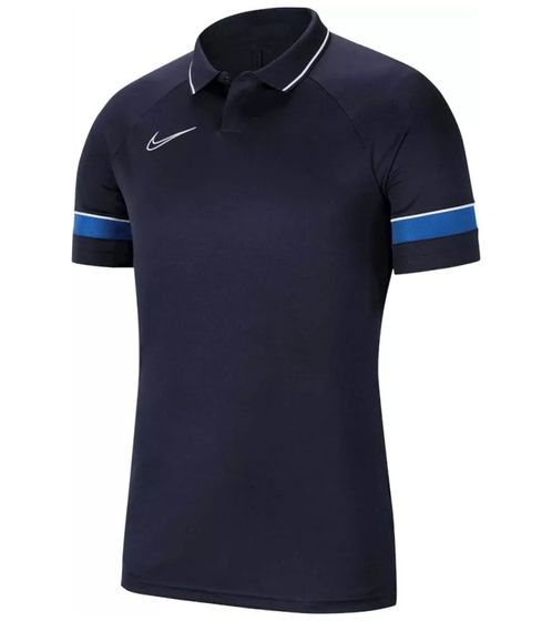 NIKE Dry Academy 21 Herren Polo-Shirt Sport-Shirt mit Dri-FIT-Technologie Trainings-Trikot CW6104-453 Navy