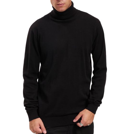 Denim Project Jersey de punto para hombre, jersey de algodón, jersey de cuello alto JIB-DP-AW20-036 001 negro