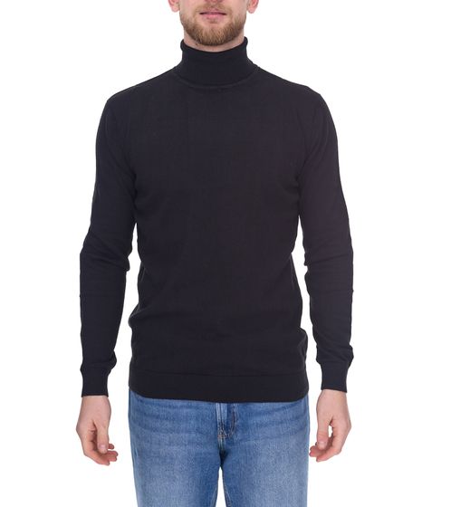 Denim Project Jersey de punto para hombre, jersey de algodón, jersey de cuello alto JIB-DP-AW20-036 001 negro