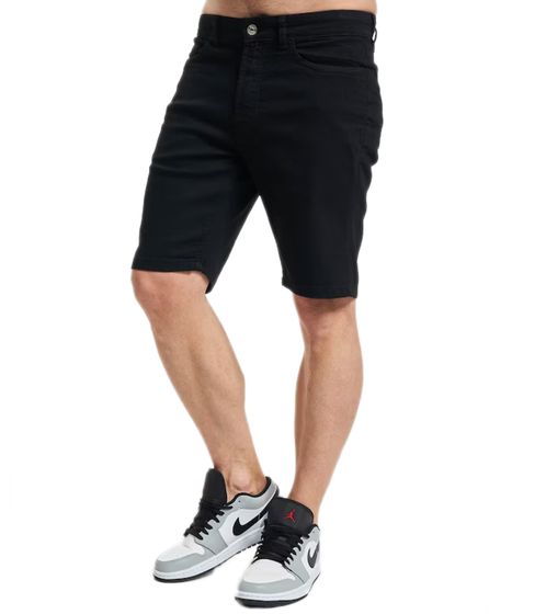 Denim Project Ohio Herren Jeans schlichte Baumwoll-Hose Sommer-Shorts Freizeit-Shorts kurze Hose DP-10023-038 001 Schwarz