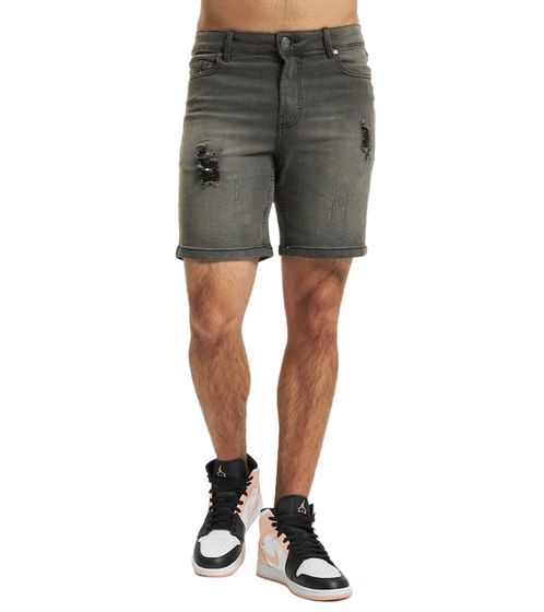 Denim Project Sync Vaqueros para hombre Bermudas con aspecto usado Pantalones cortos de verano DP-Coll2-004 423 gris