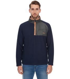 Denim Project Herren Teddy-Fleecejacke mit Brusttasche Fleece-Jacke DP-10023-127 578 Dunkelblau