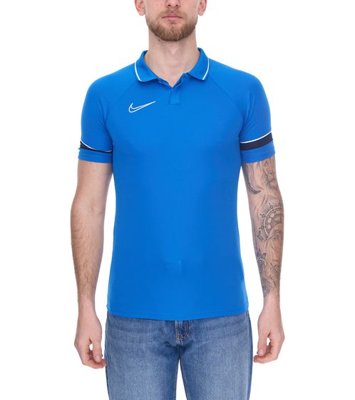 NIKE Dry Academy 21 Herren Polo-Shirt Sport-Shirt mit Dri-FIT-Technologie Trainings-Trikot CW6104-463 Blau