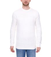 Denim Project men's knitted sweater with a subtle pattern, cotton sweater, winter sweater, long-sleeved shirt DP-10023-073 590 white