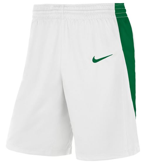 NIKE Team Men's Basketball Shorts with Dri-FIT Technology Training Pants with Mesh Insert NT0201-104 White/Green