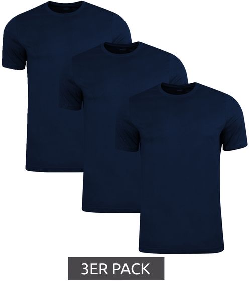 Pack de 3 camisetas deportivas infantiles PUMA Base para niño y niña camiseta de algodón sostenible con logo 678577 02 azul oscuro