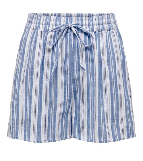 ONLY Toni Short women's summer trousers, short cotton shorts in a striped design 2365 8134 blue/white