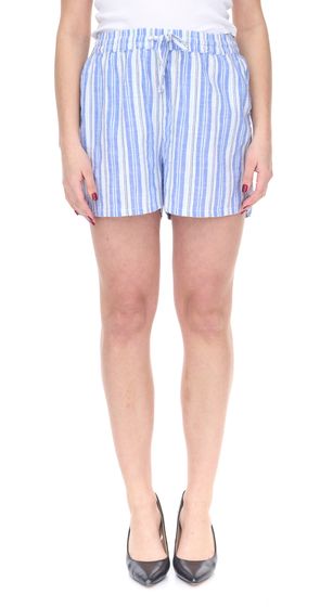 Pantalones cortos de verano para mujer Toni Short de Only, pantalones cortos de algodón con diseño de rayas 2365 8134 azul/blanco