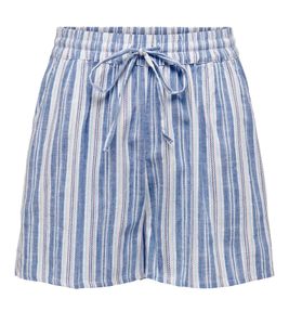 ONLY Toni Short women's summer trousers, short cotton shorts in a striped design 2365 8134 blue/white