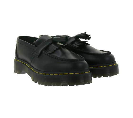 Dr. Martens Adrian Bex scarpe da donna in vera pelle, scarpe slip-on con dettagli con nappe, scarpe mocassino con suola, scarpe basse 26957001 nero