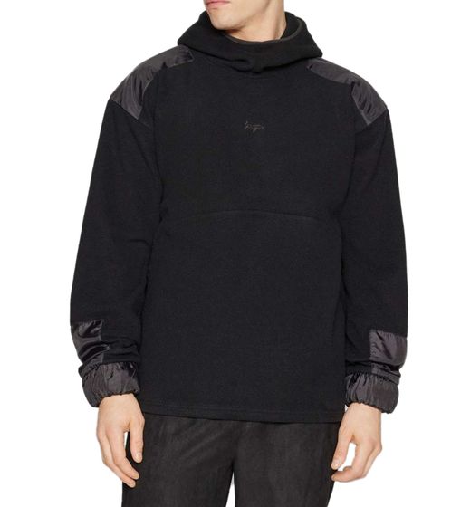 Denim Project Contrast men's fleece sweater, winter sweater, hooded sweater DP-10023-121 001 black