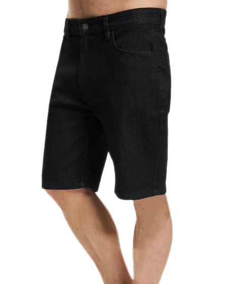 Denim Project men's summer shorts, plain cotton trousers, leisure shorts, short trousers, jeans DP3800 281 black