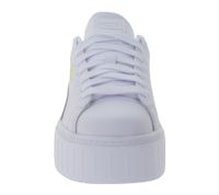 PUMA Mayze Classic Damen Echtleder-Sneaker Plateau-Schuhe Schnür-Schuhe 384209 01 Weiß