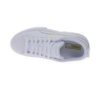 PUMA Mayze Classic Damen Echtleder-Sneaker Plateau-Schuhe Schnür-Schuhe 384209 01 Weiß