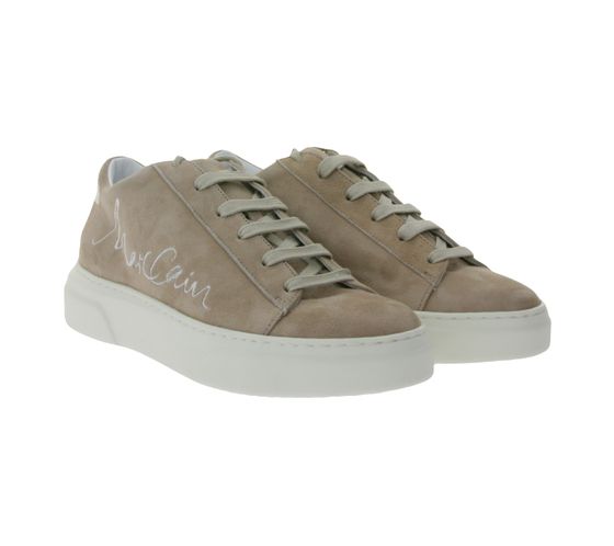 MARC CAIN baskets plateforme femme avec paillettes pailletées chaussures à lacets baskets UBSH.09L15 205 marron clair/blanc