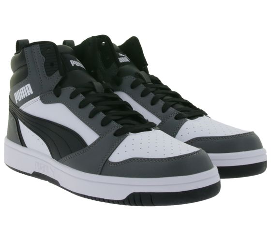 Zapatillas altas PUMA Rebound V6 zapatillas sostenibles para mujer y hombre con Softfoam+ 392326 03 Gris/Blanco