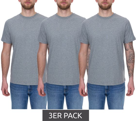 Pack of 3 Puma Statement Deluxe Edition Base sustainable men's cotton shirt T-shirts 683509 01 gray