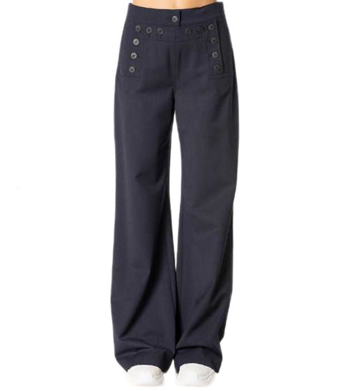 MaxMara Weekend Galli pantalón de traje para mujer, pantalón de punto, pantalón marinero 23513620933 000 001 azul oscuro