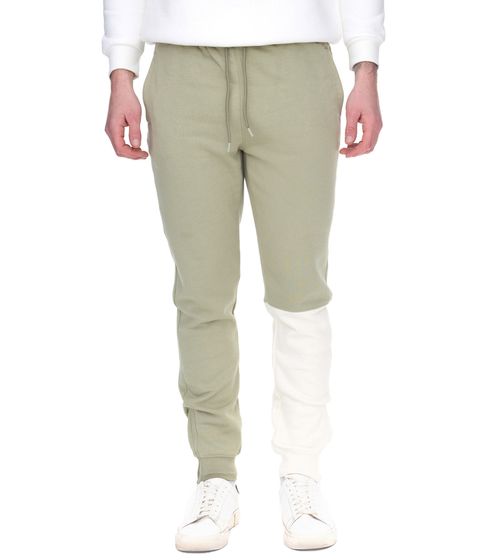 STAPLE Logan Pantalón jogging holgado para hombre, pantalón deportivo, ropa para estar en casa 2209B7002 verde/beige